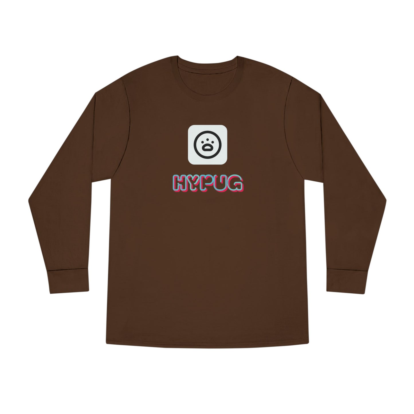 Big Dog Boxer Long Sleeve Tee — 'HYPUG BIG DOG' Graphic Crewneck