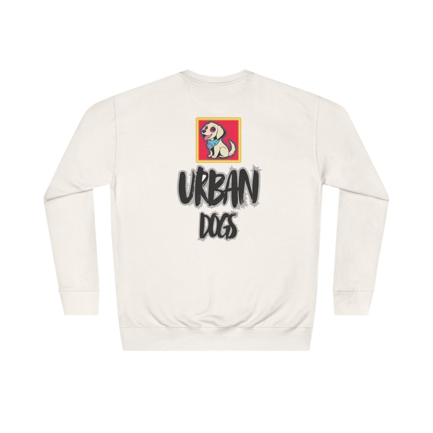 Urban Dogs Crewneck Sweatshirt — "HYPUG" Graphic Pullover for City Dog Lovers