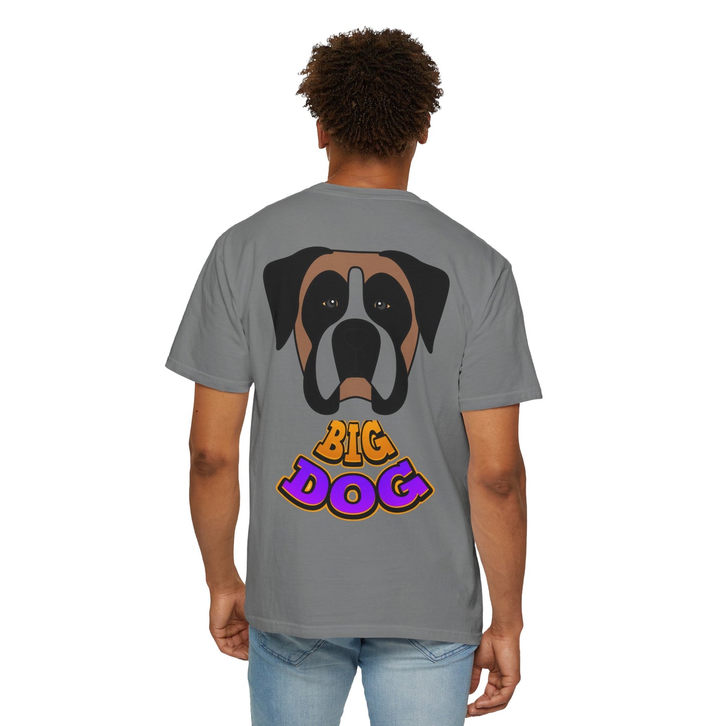 Big Dog Graphic T-Shirt — 'HYPUG' Retro Logo with Illustrated Boxer Dog