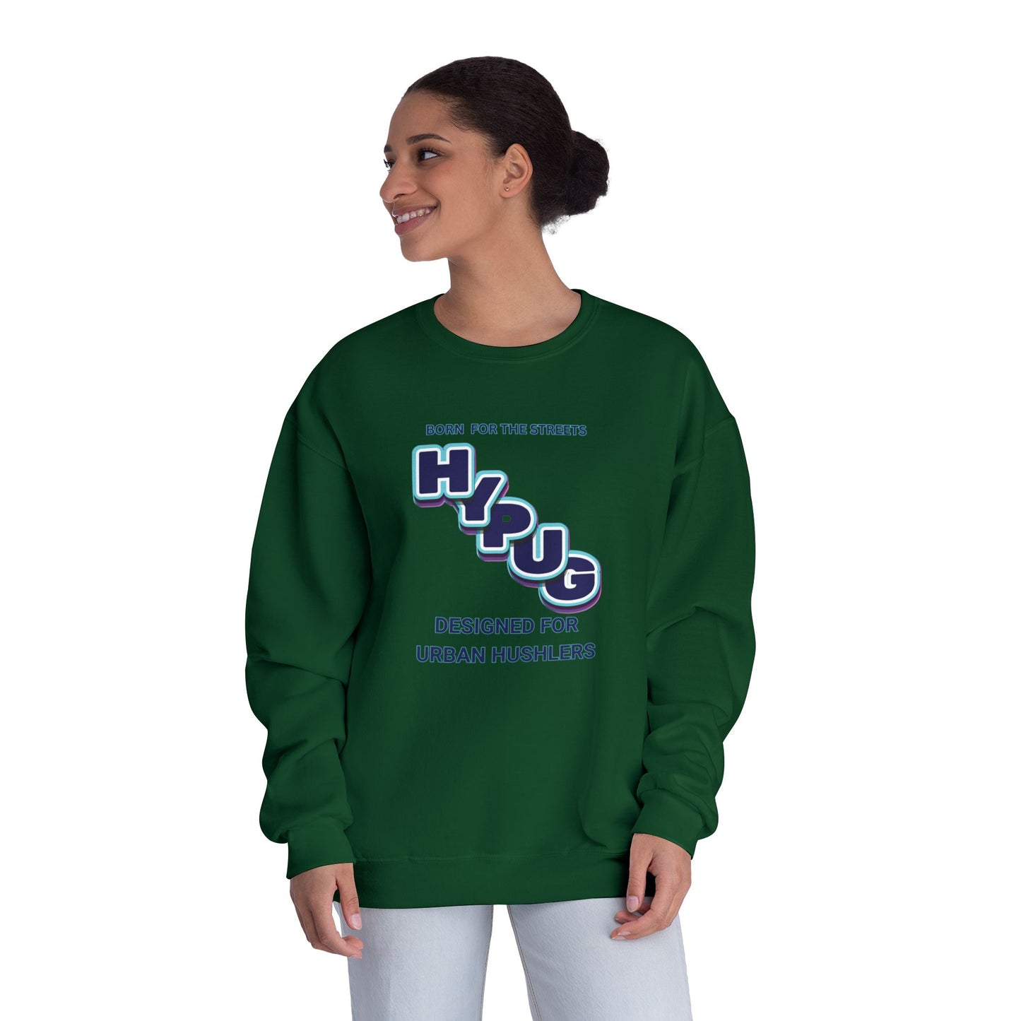 Hypug Urban Dogs Crewneck Sweatshirt — Graphic Puppy Logo Back Print