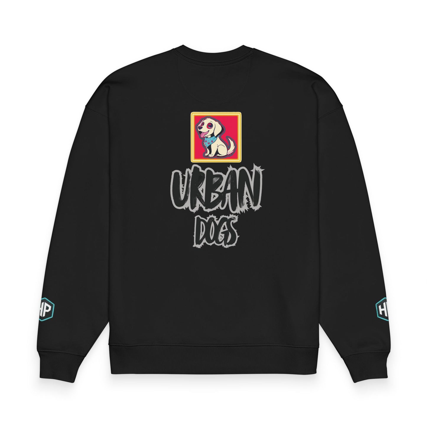 Urban Dogs Crewneck Sweatshirt — "HUPUG: Born for the Streets" Graphic