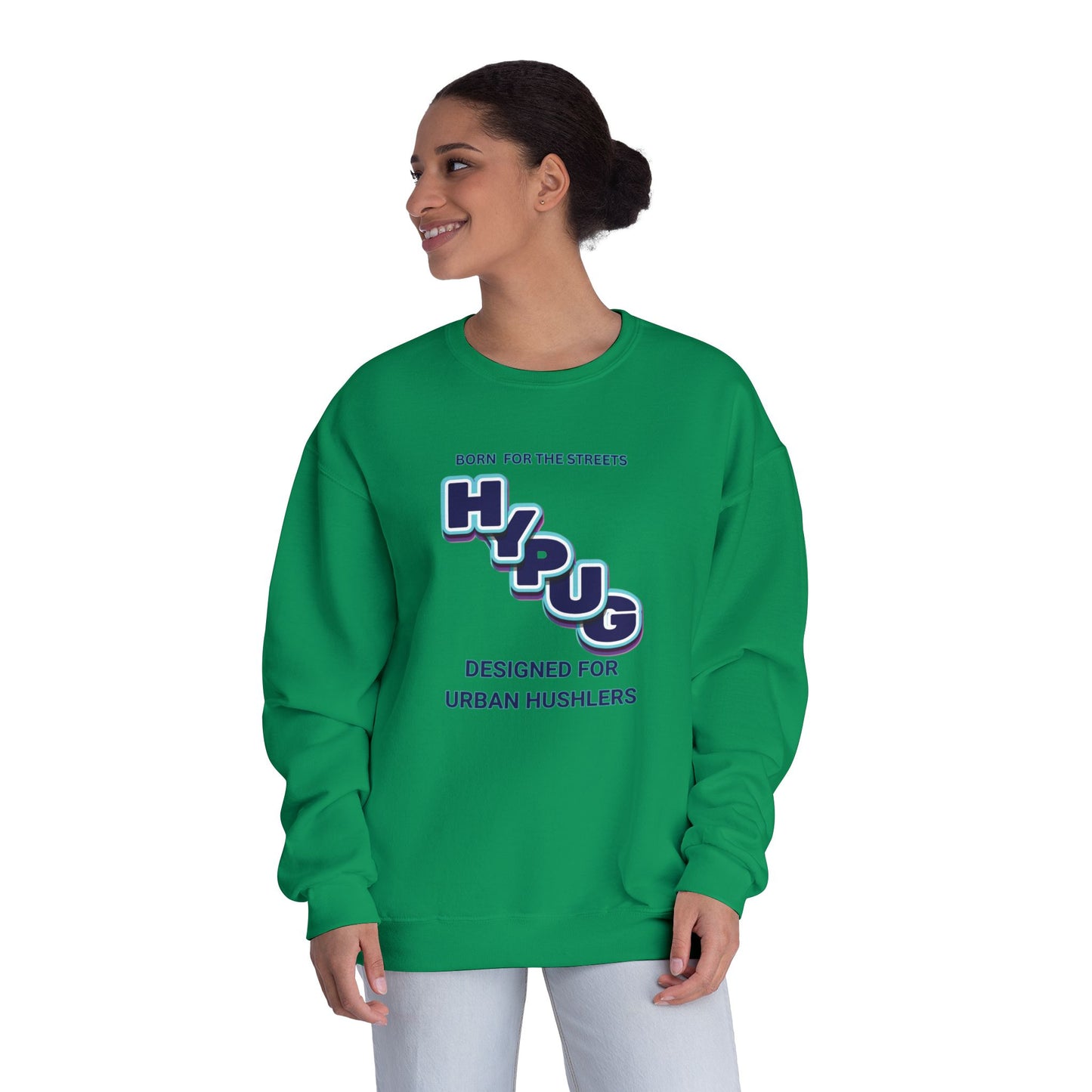 Hypug Urban Dogs Crewneck Sweatshirt — Graphic Puppy Logo Back Print
